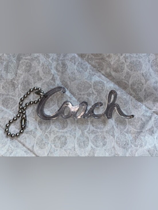Handbags - Coach Clear Script Logo Charm EUC